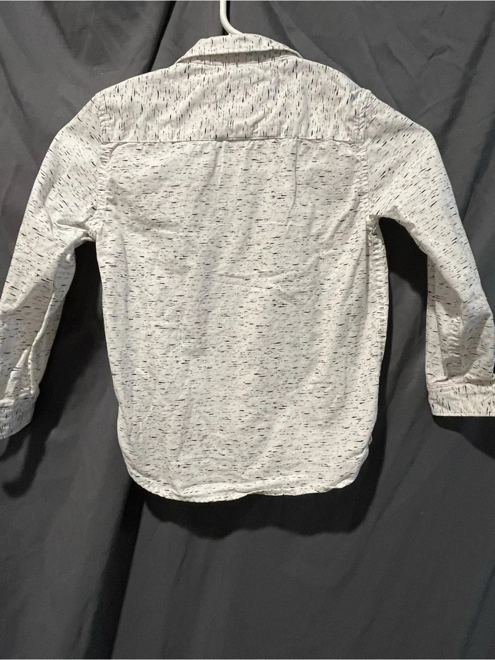 Boys White Speckled Button-Up Shirt by Denim & Flower Like New